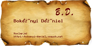 Bokányi Dániel névjegykártya